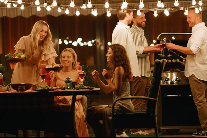 friends at a party