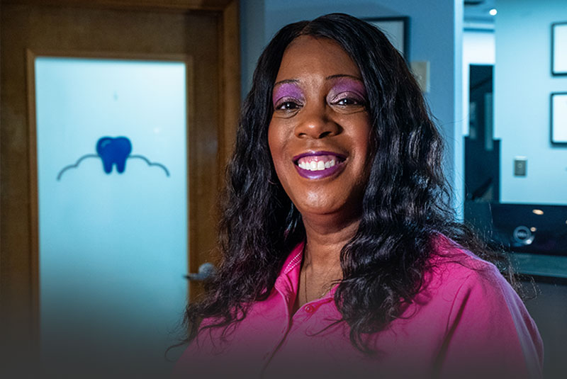 patient happy after results from invisalign