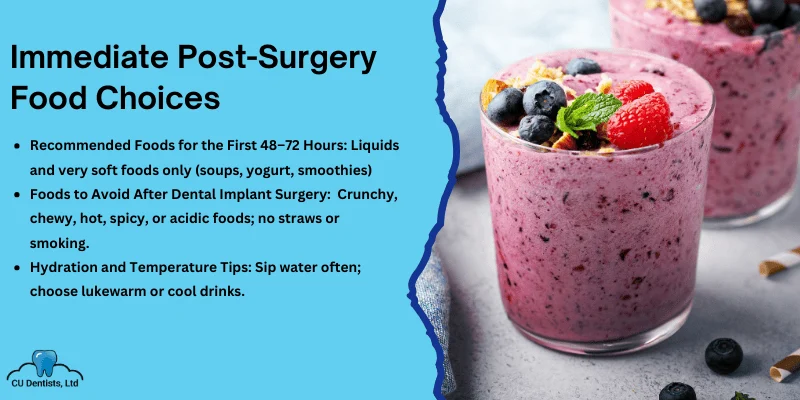 Immediate Post-Surgery Food Choices