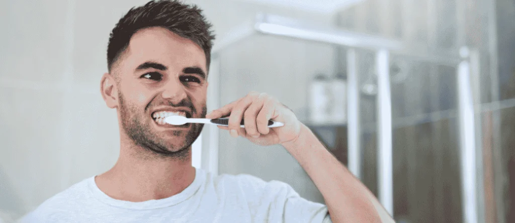 brushing teeth too hard